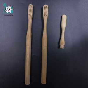 Cepillo de dientes de bambú para adultos, mango de madera natural, cerdas de nailon biodegradables, cepillo de dientes manual para el cuidado bucal diario - Product Image 2