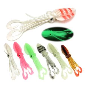 Lot de 30 leurres de pêche en plastique souple de 7,5 cm, jupe de pieuvre, jupe de calamar pour pêche à la traîne (jaune Lot de 30 leurres de pêche en plastique souple de 7,5 cm, jupe de pieuvre, jupe de calamar pour pêche à la traîne (jaune