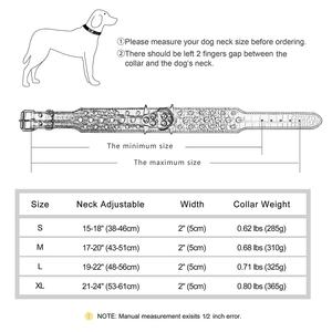 Cool Spikes Collar de perro con tachuelas 2 collares anchos de cuero PU para perros grandes Pitbull <span class=keywords><strong>pastor</strong></span> alemán collares para perros grandes suministros para mascotas S XL - Product Image 3