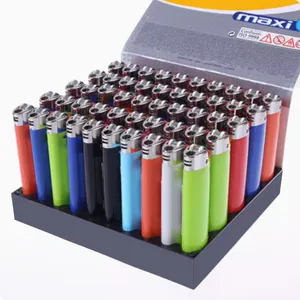 French lighter j6 mixed color gas lighter plastic wholesale