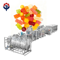 Productielijn voor jelly fruit gummy snoep met PLC-besturing, apparatuur voor het maken van zacht snoep, mal kan worden aangepast