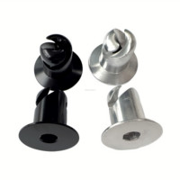 Boutons à quart de tour en aluminium argenté Allen Head 7/16 x 0,500 pouces, vis à tête fraisée, attaches, pièces de voiture de course