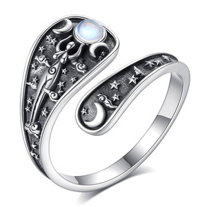 Merryshine 2025 của phụ nữ độc đáo đồ trang sức mỹ-925 sterling bạc có thể điều chỉnh anillos plata 925 Nữ Thần muỗng Nhẫn - Product Image 2