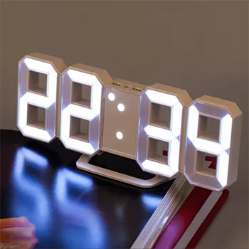 Digital Clock Home Decorative 3D LED Table Cock Digital LED Alarm Clock