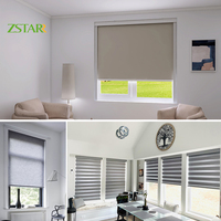 Stores Zébra Jour et Nuit Automatiques ZSTARR Home Connectés Alexa, Stores à Enroulement Motorisés Occultants pour Fenêtre