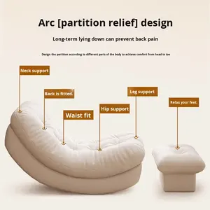 <span class=keywords><strong>Fauteuil</strong></span> inclinable Moon, design moderne et simple, revêtement en daim, <span class=keywords><strong>fauteuil</strong></span> simple pour balcon, salon, maison, loisirs, adulte - Product Image 3