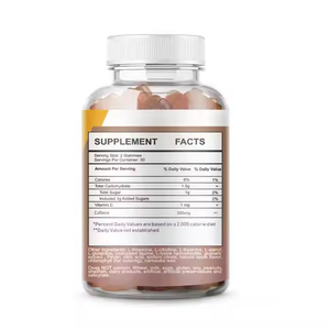 Source Santé Formule personnalisée Gommes à la caféine sans sucre Vitamine C Suppléments sportifs pour adultes Fabricant OEM/ODM - Product Image 3