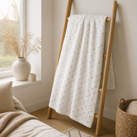 Tissu en fausse fourrure de lapin tissé à pois imprimé feuille d'argent 100 % polyester, uni, pour robes - Grande Vente