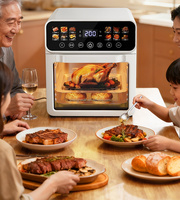 Friteuse à air multifonctionnelle électrique automatique intelligente sans huile, grande capacité 15L/20L, en acier inoxydable