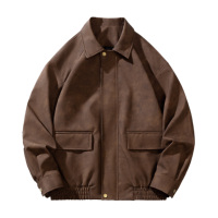 Blouson Bomber Moto Homme Hiver Vintage Respirant en Laine Softshell Grande Taille Personnalisé Style Hip Hop pour l'extérieur