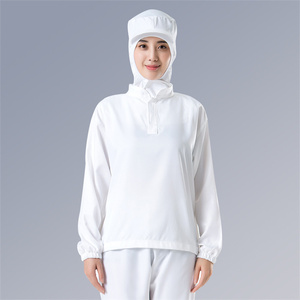 Phổ biến unisex Nhật Bản an toàn thực phẩm hội thảo sạch trắng không gây ô nhiễm thực phẩm nhà máy làm việc quần áo đồng phục - Product Image 3