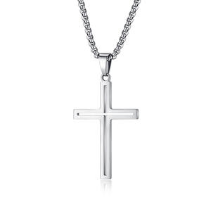 <b>Cross</b> Necklace Stainless Steel Hollow <b>Cross</b> Unisex Fashion Pendant Everyday Wear Accessory - Product Image 5