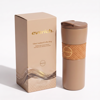 Mug à café isotherme de 520 ml avec couvercle à poussoir amovible, en acier inoxydable à double paroi, mug à café de voyage sous vide