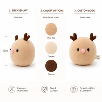 Fabricant professionnel de peluches rennes lestées avec 98 % de restauration du modèle à partir de croquis pour marque privée