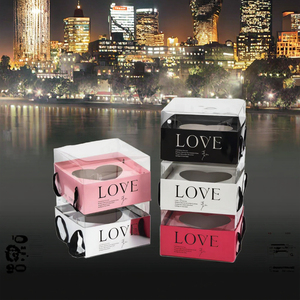 Scatole Regalo <span class=keywords><strong>in</strong></span> Carta Kraft all'Ingrosso con Stampa, Scatole Quadrate Artigianali per Bouquet di Fiori per Negozi di Fiori - Product Image 3