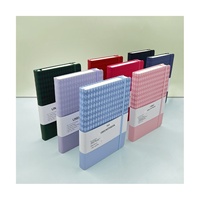 Bloc-notes cadeau en similicuir épais imprimé A5/A6, relié par fil, avec logo personnalisé et lignes horizontales - Vente en gros