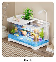 Aquarium domestique pour salon, réservoir de circulation écologique de bureau, aquariums et accessoires