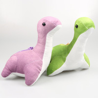 Dinosaurio de peluche de alta calidad, peluche de monstruo de algodón de dibujos animados, verde, morado, envío directo