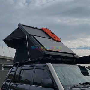 Tente de toit noire toutes saisons voiture Suv coque dure tentes de toit automatique en forme de Z Triangle aluminium Camping tentes sur le toit - Product Image 5