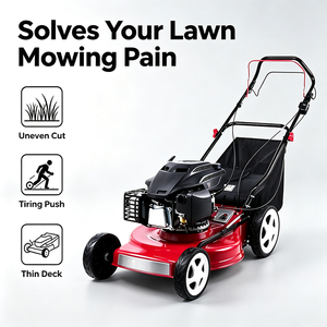 <span class=keywords><strong>Tondeuse</strong></span> à <span class=keywords><strong>gazon</strong></span> à essence 7HP 173CC, moteur 4 temps, autotractée, bac de 50L, plateau en acier durable, outil de jardinage DIY - Product Image 2
