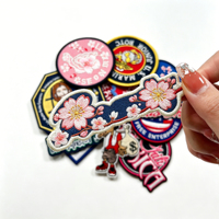 Patch thermocollant personnalisé avec logo brodé, grand badge animaux anime, patchs tissés à coudre pour vêtements, chapeaux et tissus