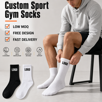 Chaussettes en coton pour femmes, respirantes, douces, rembourrées, chaussettes de sport, course à pied, marche, entraînement, maison, logo, gym, chaussettes personnalisées
