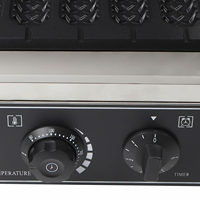 Machine à corn-dogs 1500W, machine à gaufres en bâtonnets commerciale, 6 pièces, en acier inoxydable, pour restaurant, boulangerie, snack, hôtel
