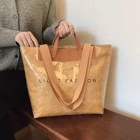 Tas Tote Kerja Harian Wanita Ramah Lingkungan, Custom Print, Bahan Kertas Tyvek Dupont Transparan Tahan Air, Bordir, untuk Belanja dan Bawaan Sehari-hari