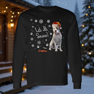 T-shirt à manches longues Let It Snow avec motif de chien de Noël ASPCA - Product Image 3