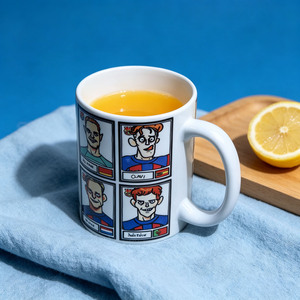 Taza de Cerámica con Caricatura del Equipo del FC <span class=keywords><strong>Barcelona</strong></span>, Personalizable, para Aficionados al Barça - Product Image 4
