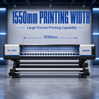 Imprimante éco-solvant GC-1600 1,6 m avec têtes d'impression I3200 I1600 XP600, imprimante jet d'encre haute vitesse pour bannières en vinyle et toiles 1550 mm