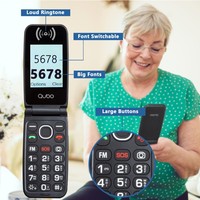 Teléfono con Doble SIM, Botones Grandes, Función SOS de Emergencia, Teléfono 2G para Personas Mayores con Linterna, Radio FM y Equipo de Radiodifusión