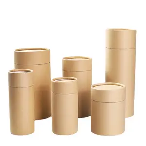 Factory Wholesale Kraft Cylindrical Packaging Paperboard Cardboard Original Round Paper Tube