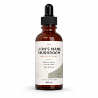 Leeuwenmanenextract vloeibare druppels supplement fruitlichaamformule voor dagelijkse cognitieve focus en welzijnsondersteuning Plus