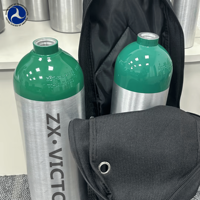 Bouteille de gaz en aluminium vide rechargeable pour oxygène médical, ambulance, MD, ME, M6, M9, modèle ZX DOT AA6061 ODM