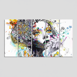 Elegant <b>Art</b> Deco Abstract Landscape Printed <b>Canvas</b> <b>Wall</b> <b>Art</b> SET of 5 PANEL <b>CANVAS</b> with HANGING FUNCTION - Product Image 2