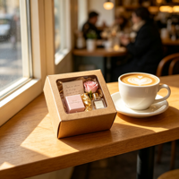 Boîte cadeau miniature en kraft brun personnalisée de luxe, réutilisable, recyclable, avec fenêtre, pliable, pour l'expédition par courrier, emballage de bijoux pour la vente au détail