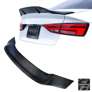 Alerón Trasero de Fibra de Carbono Real Estilo <span class=keywords><strong>R</strong></span> para A3 8V Sline S3 8V 2013 2014 2015 2016 2017 2018 2019 - Product Image 1