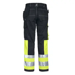 Heavy Duty Men Wear Resistant Hi Vis Reflective Safety Work Pants Durable Trousers