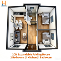 Casa Expandible Autónoma de 20 pies con Baño y Cocina, Cabaña Prefabricada - Zhonghuan Living