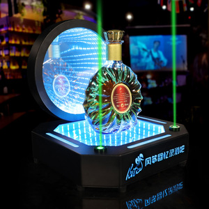 Support de présentation rond pour bouteilles de vin, éclairé par LED, pour bar, KTV, avec base illuminée, capacité 70cl - Product Image 2