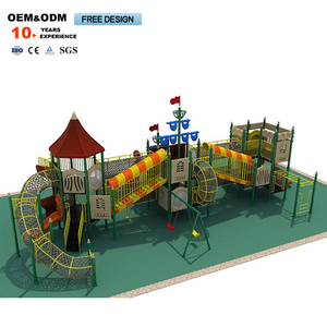 Aire de jeux extérieure en bois de haute qualité pour enfants avec toboggans personnalisés à prix abordable pour les parcs d'attractions - Product Image 2