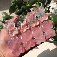 Pendentif de chat en quartz rose naturel de haute qualité, cristal de chat en quartz clair pour cadeau _ XCG