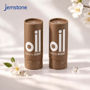 Cylindre en carton kraft écologique personnalisé pour le stockage de parfums, d'huiles essentielles, de sérums de soin de la peau, emballage en tube de papier - Product Image 1