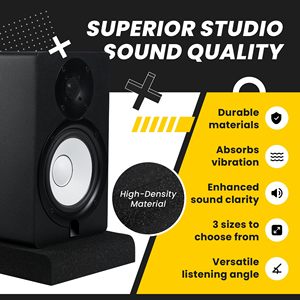 Almohadillas de Aislamiento para Monitores de Estudio para Altavoces Pequeños de 3-4.5 Pulgadas |   Base de Espuma Acústica de Alta Densidad para Aislamiento de Audio - Product Image 3