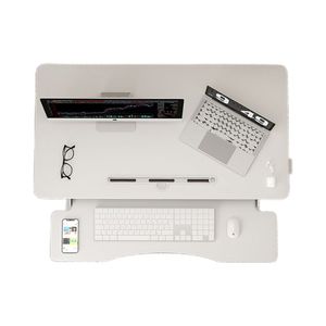 Convertisseur de <span class=keywords><strong>bureau</strong></span> pliable assis-debout, support réglable en hauteur avec <span class=keywords><strong>plateau</strong></span> pour clavier, pour <span class=keywords><strong>bureau</strong></span> à domicile, ordinateur portable, OEM ODM VLranlife - Product Image 4