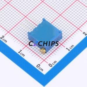 Résistance/potentiomètre réglable 3296X-101-LF, composant traversant (THT)-3P, 9,5x4,8 mm, résistance 100 ohms, 10 %, 500 mW, 250 ppm/ ℃ - Product Image 2