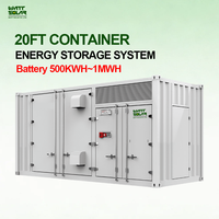 Unité de stockage d'énergie (BESS) haute sécurité LiFePO4 500 kWh 1 MWh 1,2 MWh en conteneur standard de 20 pieds, durée de vie de 15 ans