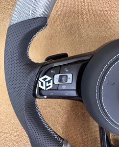 Volant en fibre de carbone compatible avec Volkswagen Polo gti Scirocco GTS GTE GLI R-Line <span class=keywords><strong>Golf</strong></span> 6 Mk4 Mk5 Mk7 <span class=keywords><strong>GTD</strong></span> CC Polo Jetta Passat - Product Image 4