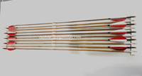 Flèches de tir à l'arc en bambou personnalisées 30-33 pouces, tiges traditionnelles avec pointes de rechange pour la chasse et le tir à l'arc